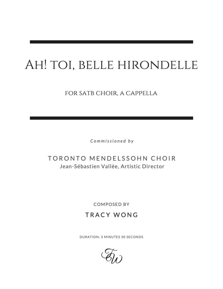 Ah! toi belle hirondelle cover